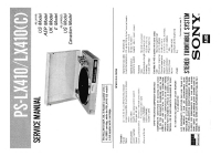 Sony PS-LX410C - Service Manual 